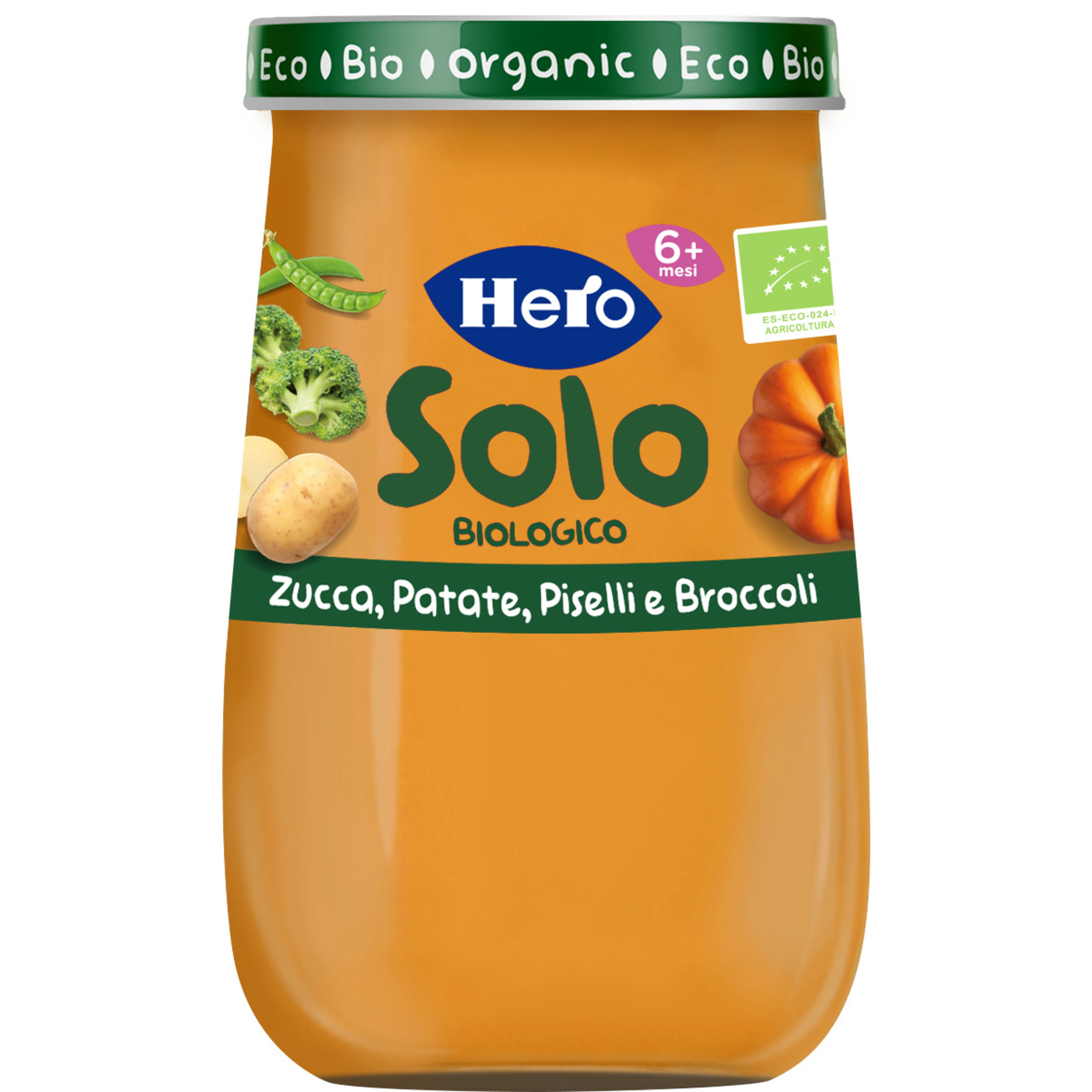 Hero Solo Omogeneizzato Patate Piselli Broccoli 190 g Bio