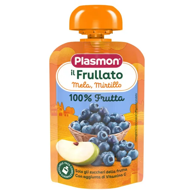 Plasmon Spremi e Gusta pouch mela e mirtillo 100g vitamina C