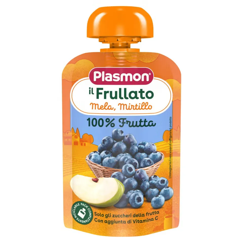 Plasmon Spremi e Gusta pouch mela e mirtillo 100g vitamina C