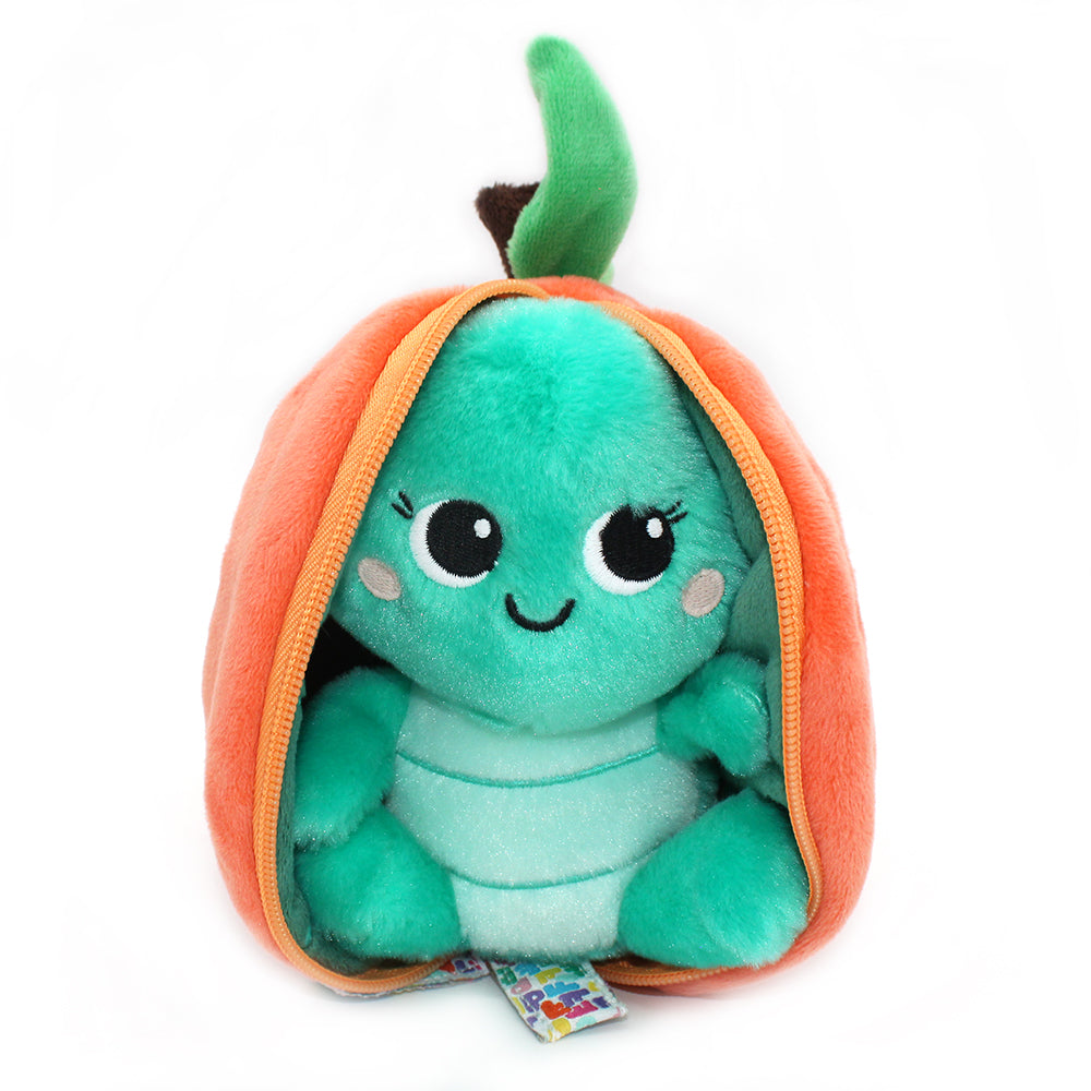 Les Déglingos Flipetz Corvet peluche tartaruga pesca reversibile
