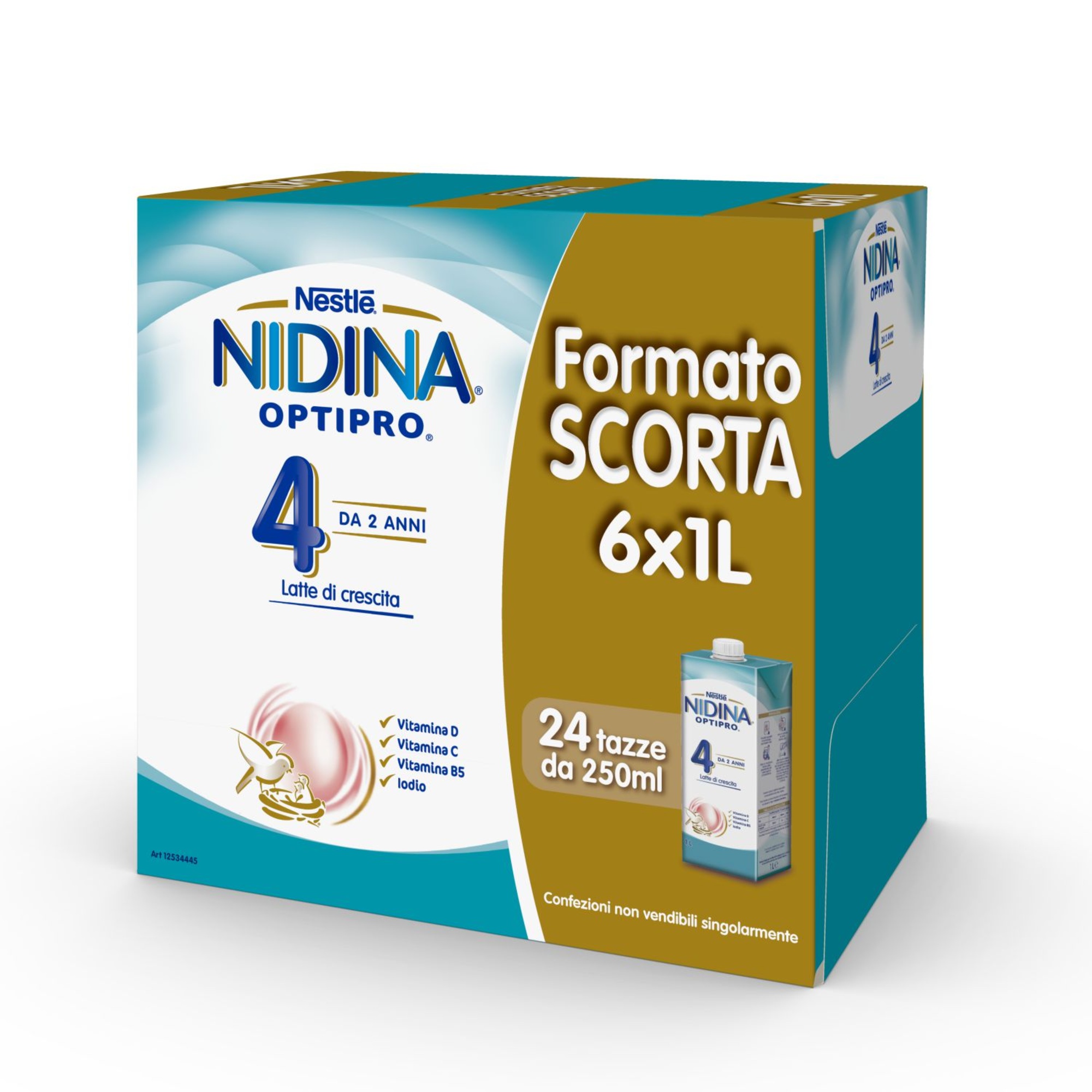 Nestlé Nidina Optipro 4 latte crescita liquido 6x1l