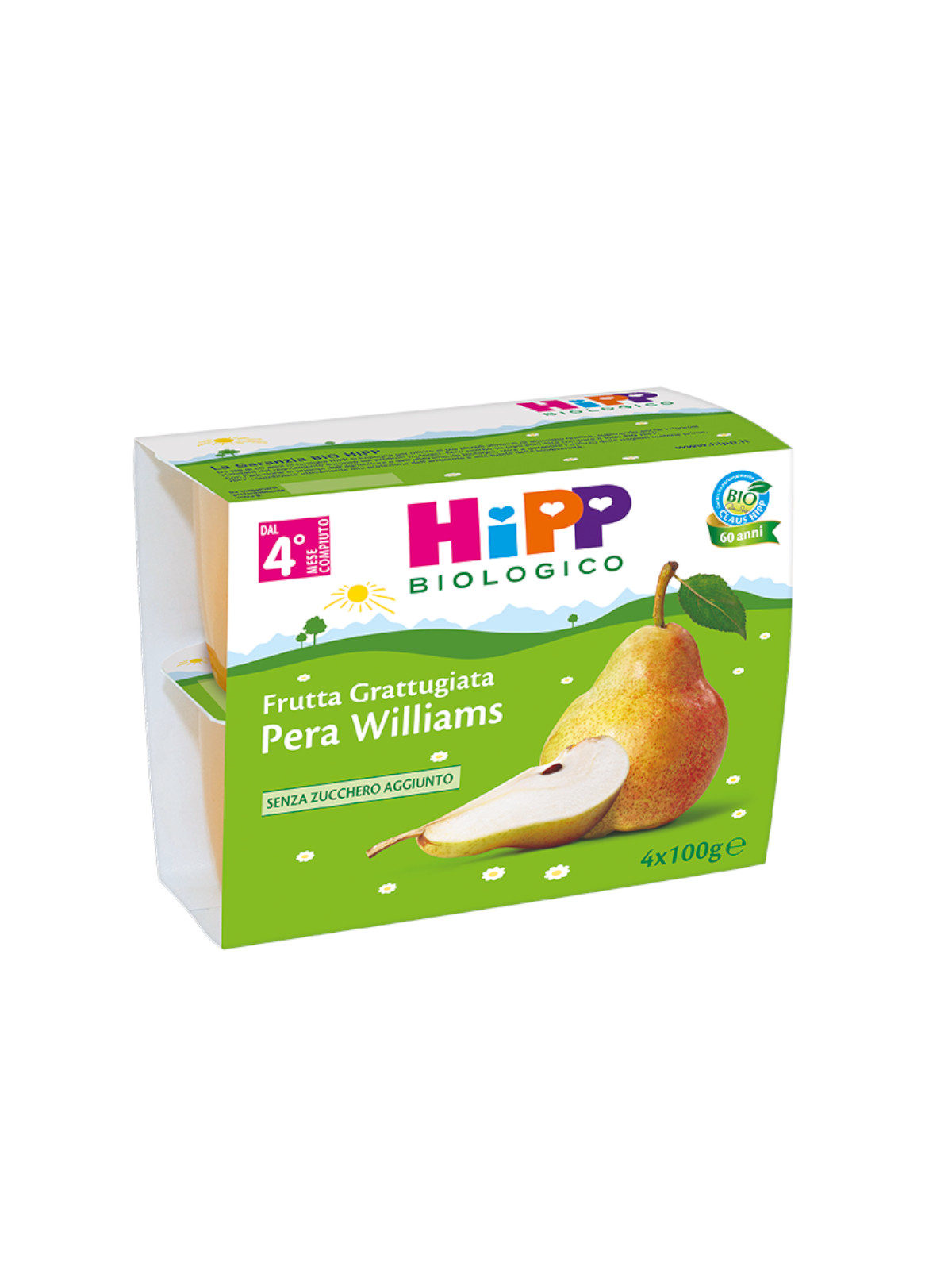 HiPP Pera Williams frutta grattugiata bio 4x100g