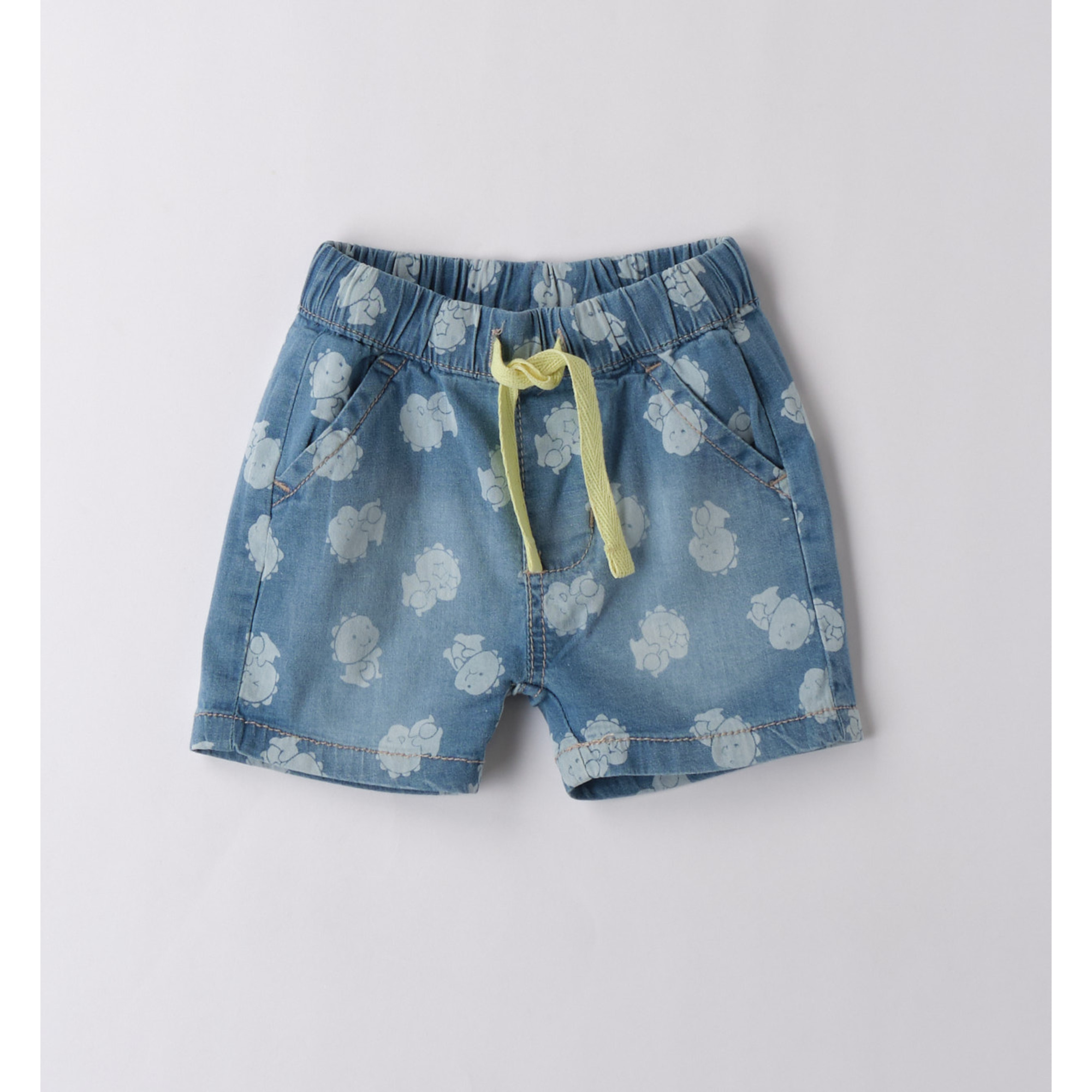 iDO Dino Short Neonato Chambray Cotone Elasticizzato