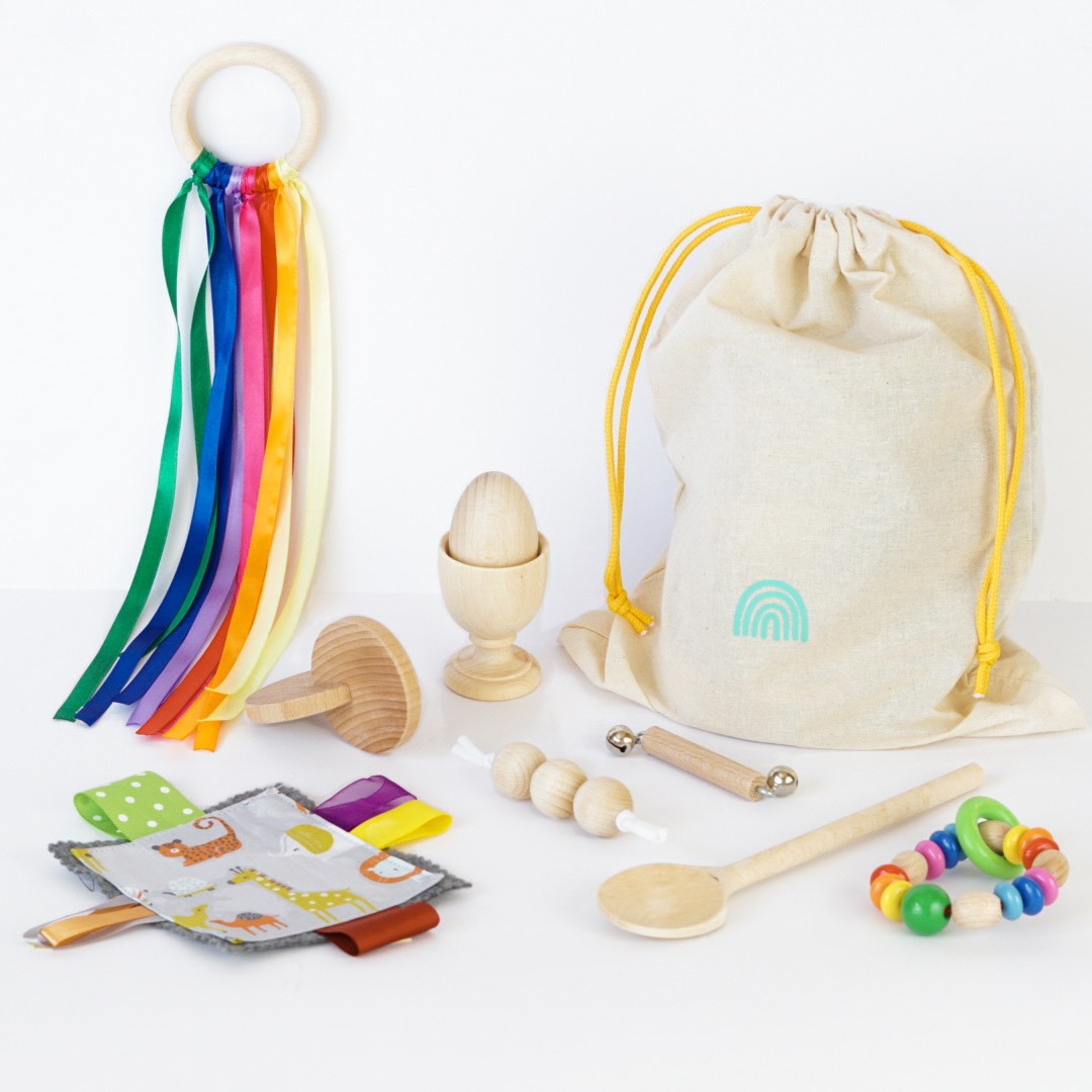 The Dida Montessori set arcobaleno giochi neonato 2-12 mesi legno