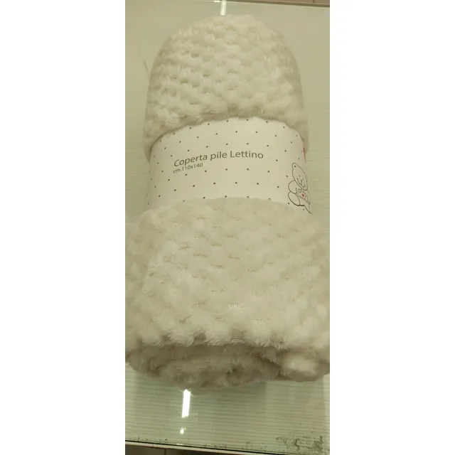 Bruco Bruco coperta letto coral panna morbida