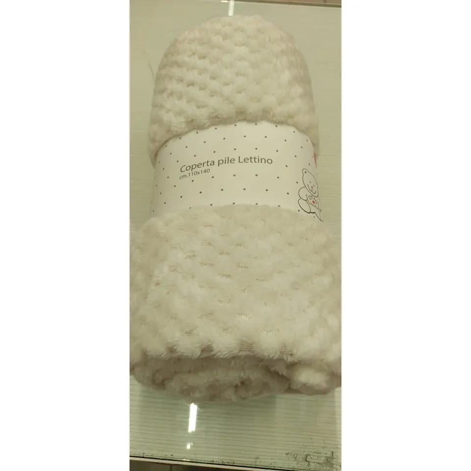 Bruco Bruco coperta letto coral panna morbida