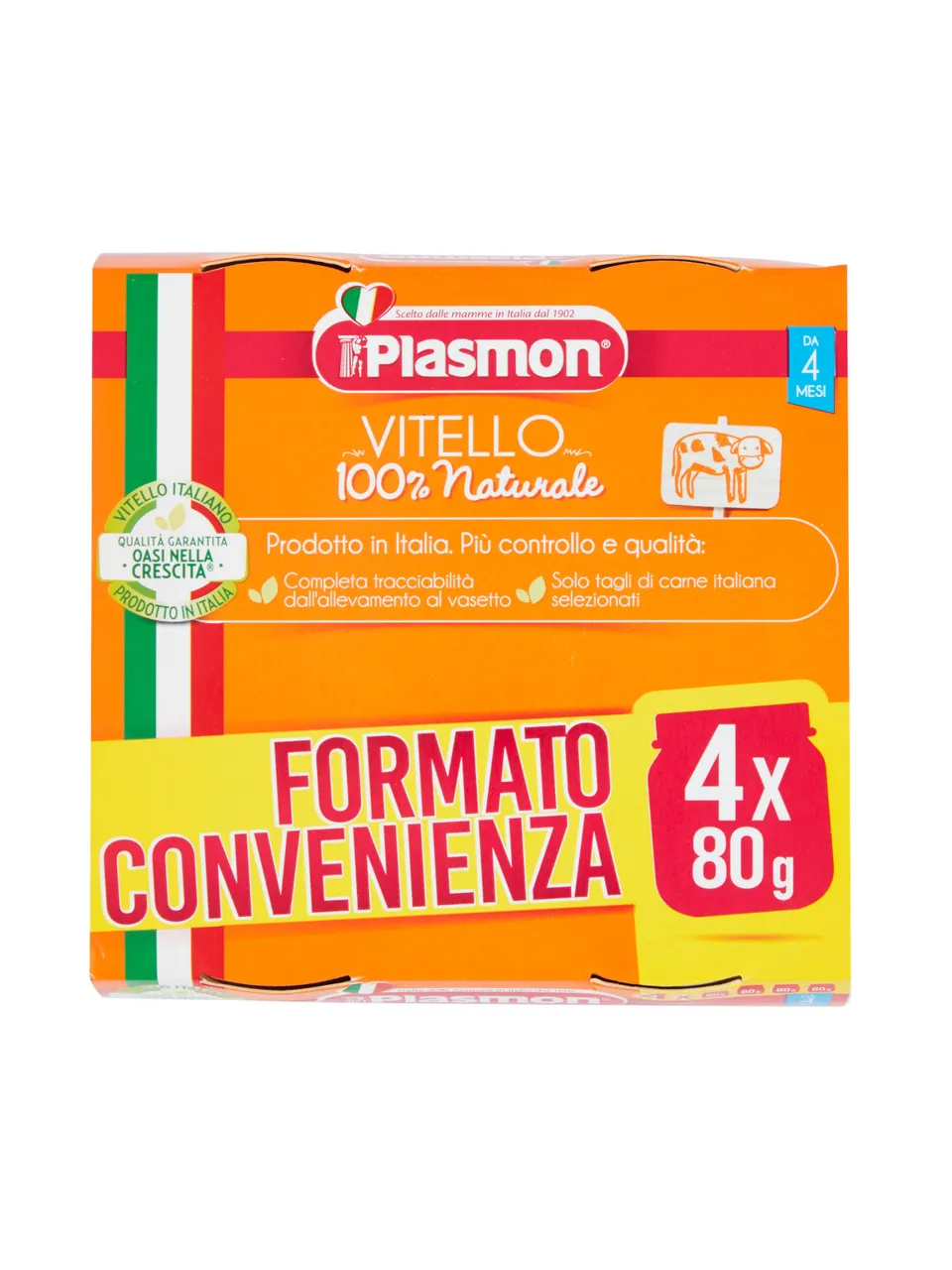 Plasmon omogeneizzato vitello 4x80g dal 4° mese