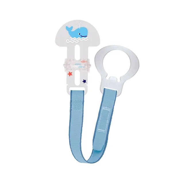 MAM Clip & Cover catenella portaciuccio azzurra 0+ mesi