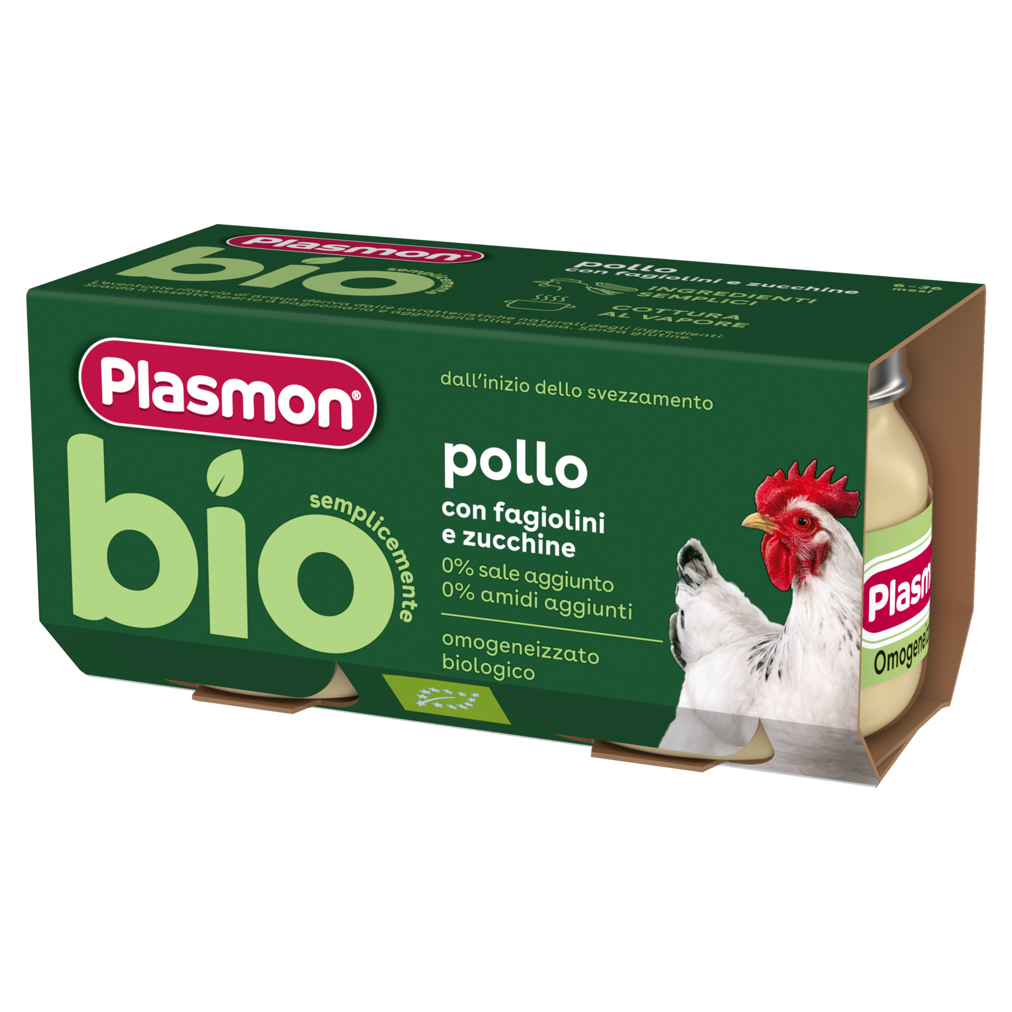 Plasmon Omogeneizzato Pollo Bio 2x80 g Senza Glutine