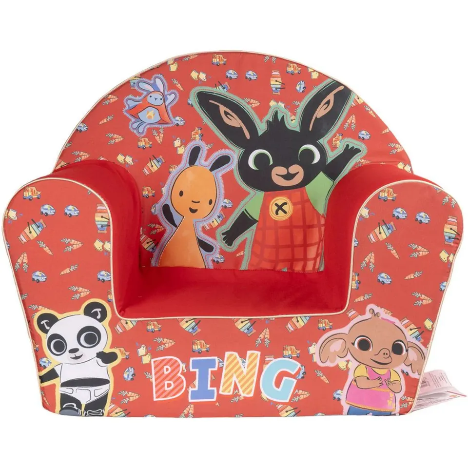 Bing Poltroncina Bambini Rossa Morbida Stabile