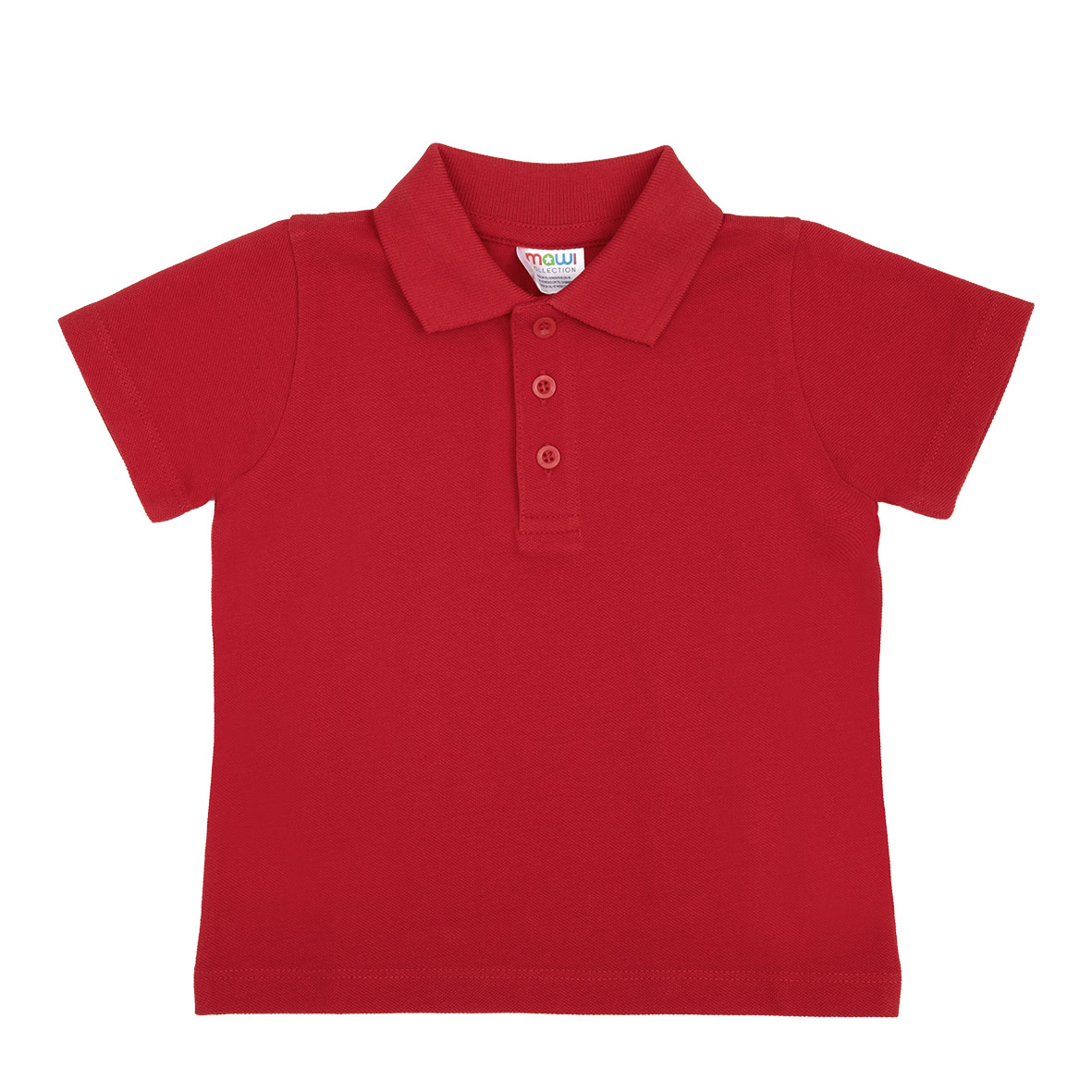 Polo bimbo manica corta basic rossa tinta unita