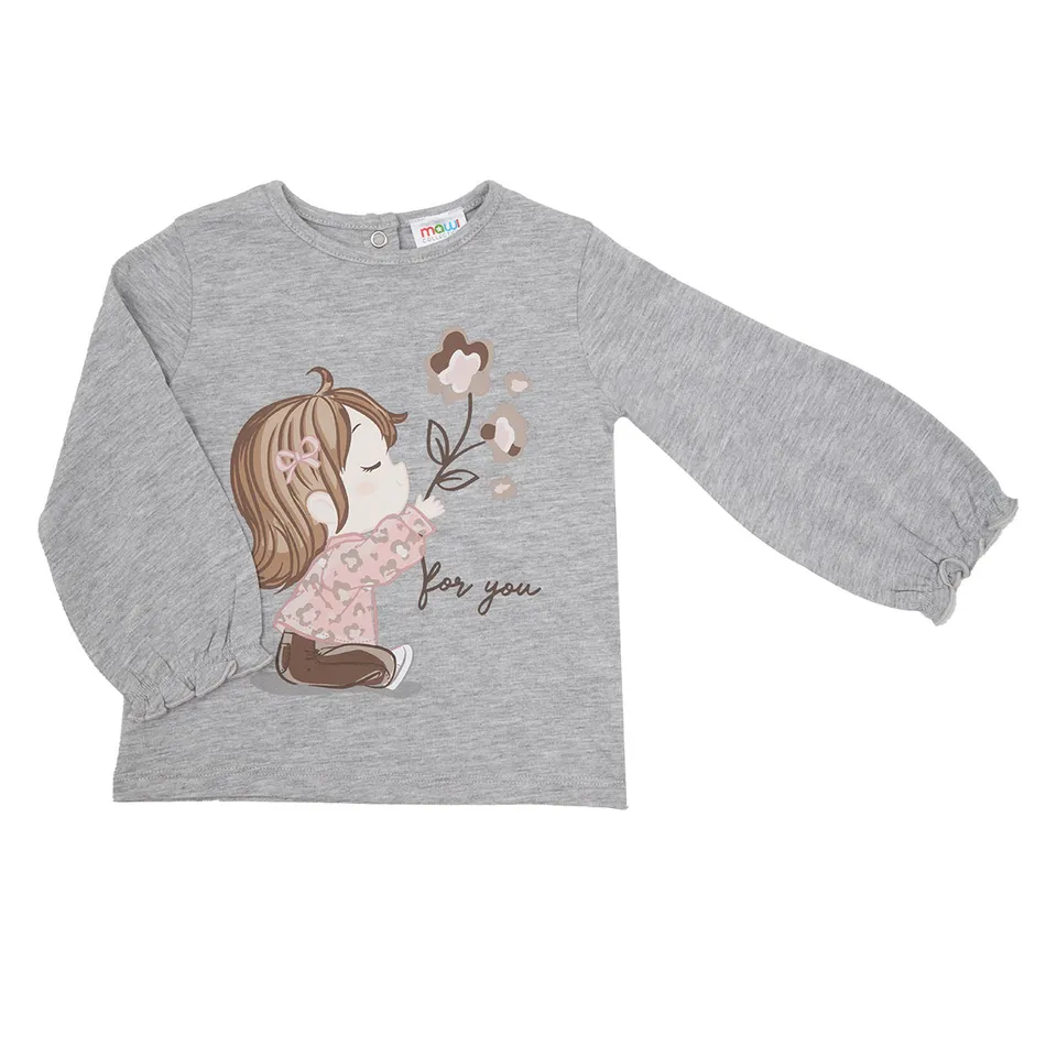 Dolce Bimba maglia jersey bimba manica lunga grigia