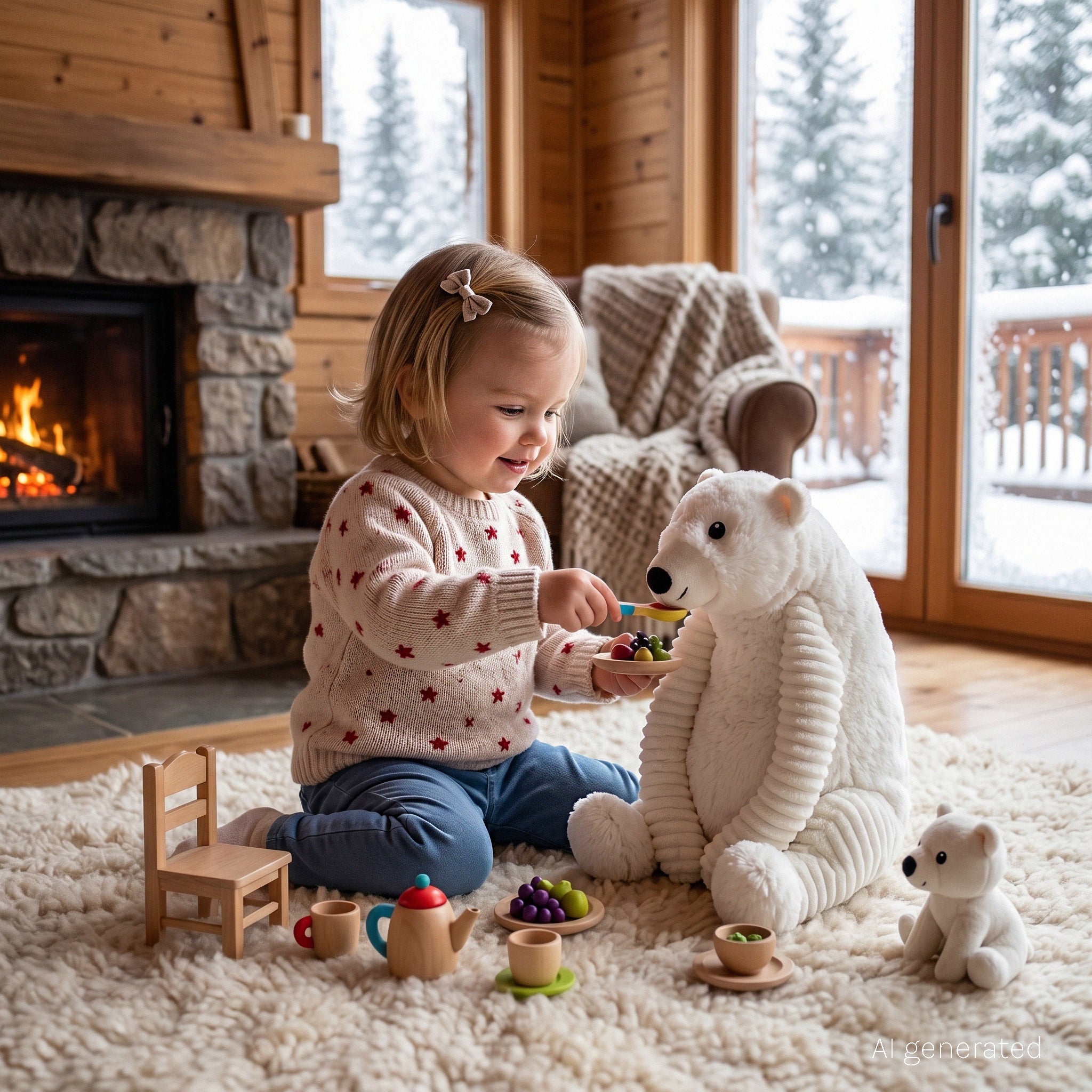Les Deglingos Ptipotos Grobidou peluche orso bianco 31 cm