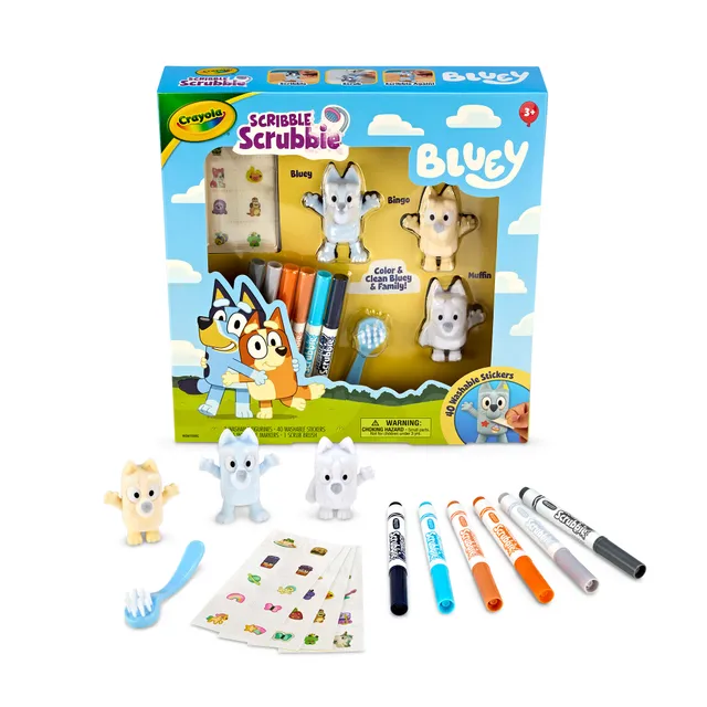 Crayola Washimals set Bluey 3 cuccioli pennarelli lavabili