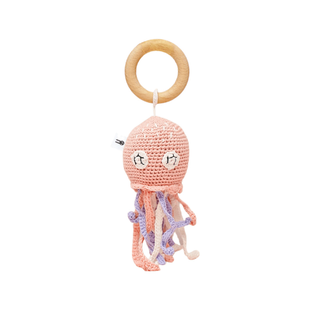 Piccoli Toys Carolina Polpo Rosa carillon uncinetto