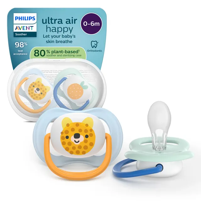 Philips Avent Ultra Air ciucci 0-6 mesi tigre ananas x2