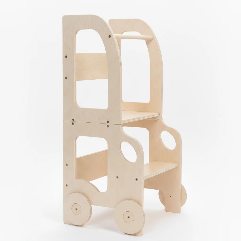 The Dida Torre Apprendimento Coche torre legno tavolo-sedia
