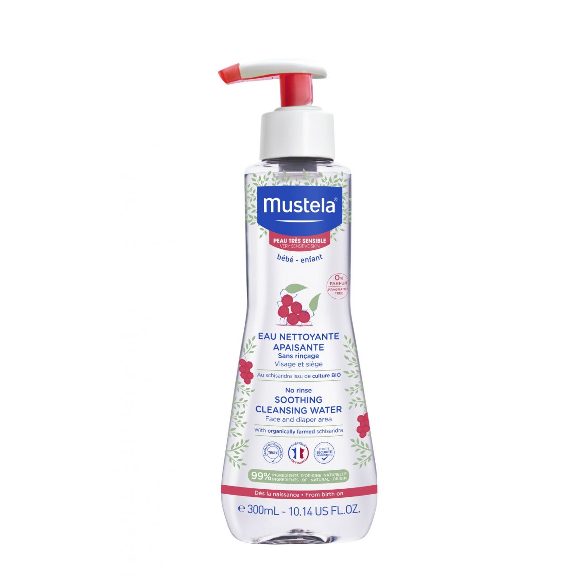 Mustela fluido detergente senza risciacquo 300 ml pelli sensibili
