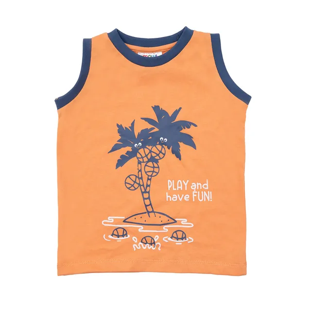 Toys Center Baby canotta bimbo arancione Isola Felice jersey