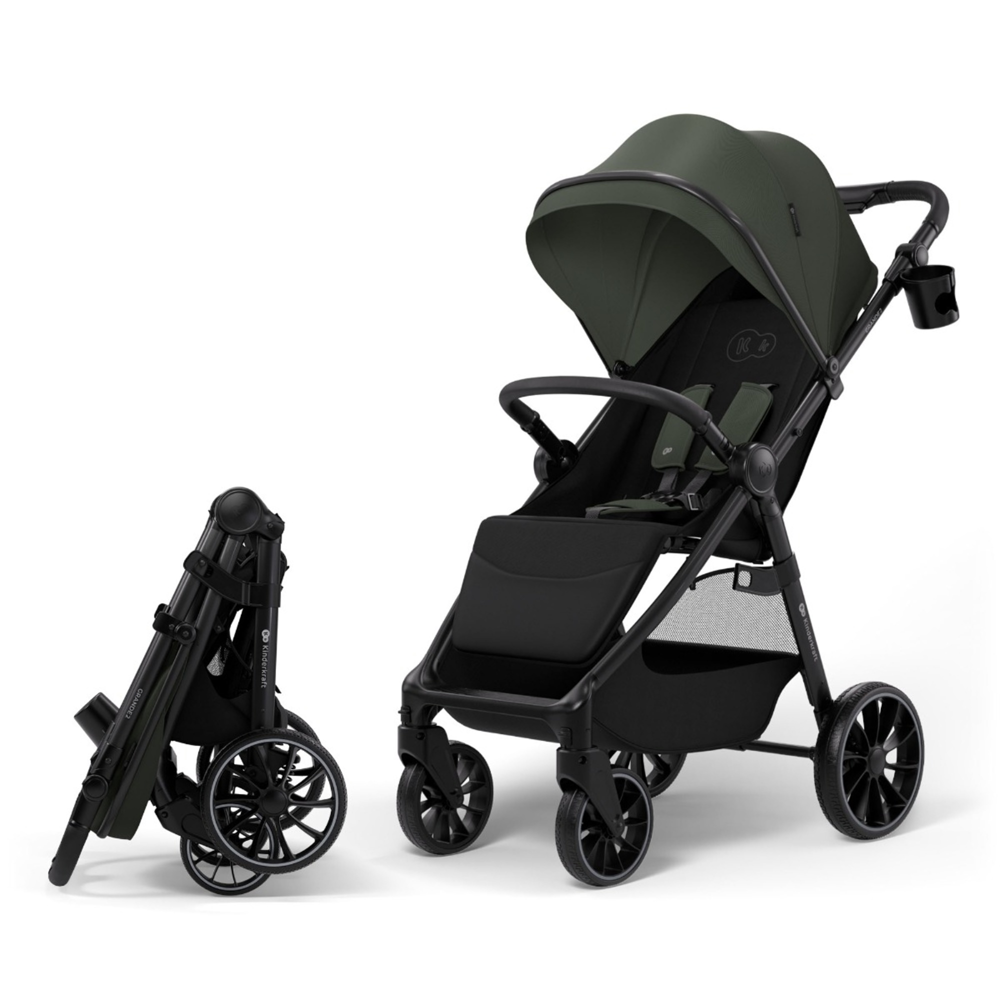 Kinderkraft Grande 2 passeggino mystic green reclinabile
