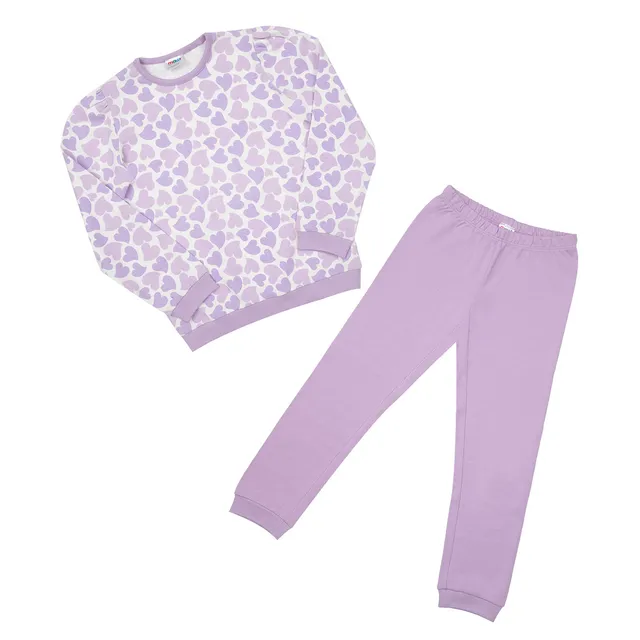 Toys Center Baby pigiama bimba lilla due pezzi cuoricini