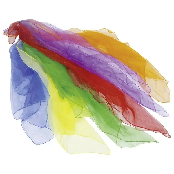 The Dida Gioco foulard nylon colorati set 6 pezzi sensoriali