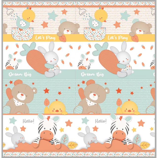 BabySmile tappeto gioco pieghevole 150x150 bifacciale 10m+