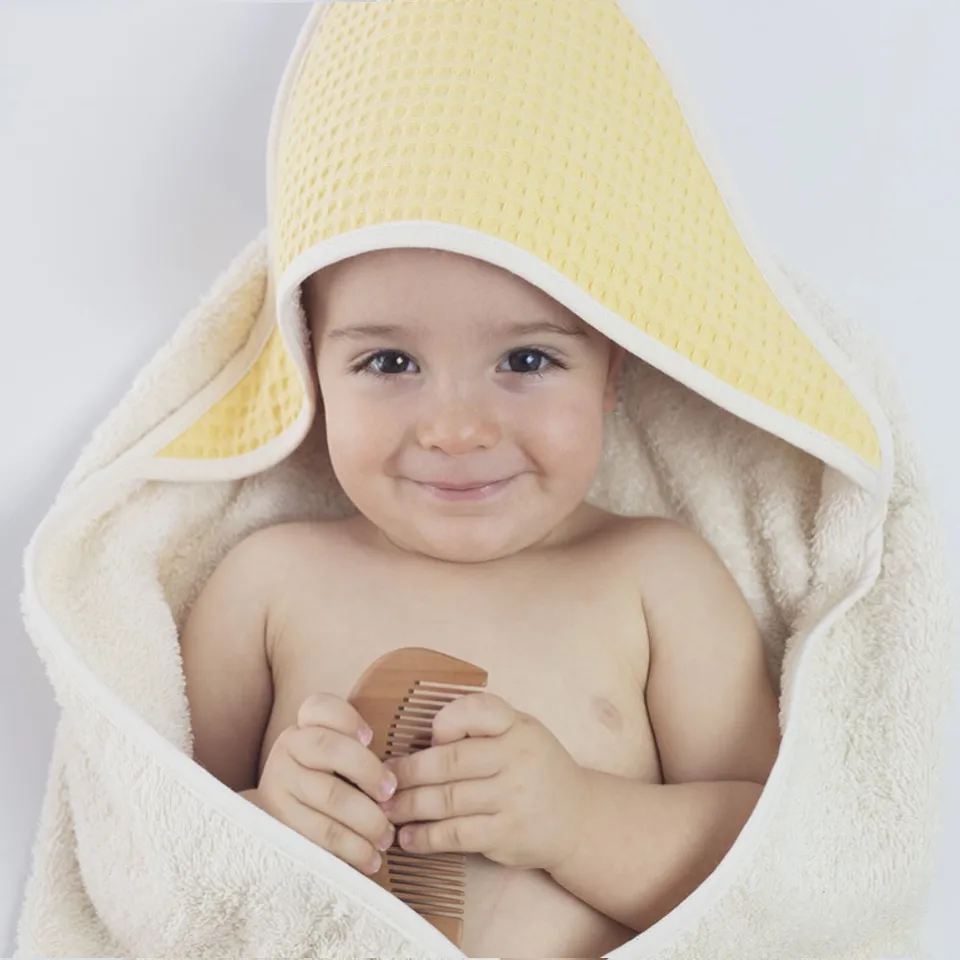 The Dida Bani poncho mare giallo 80x80 cotone