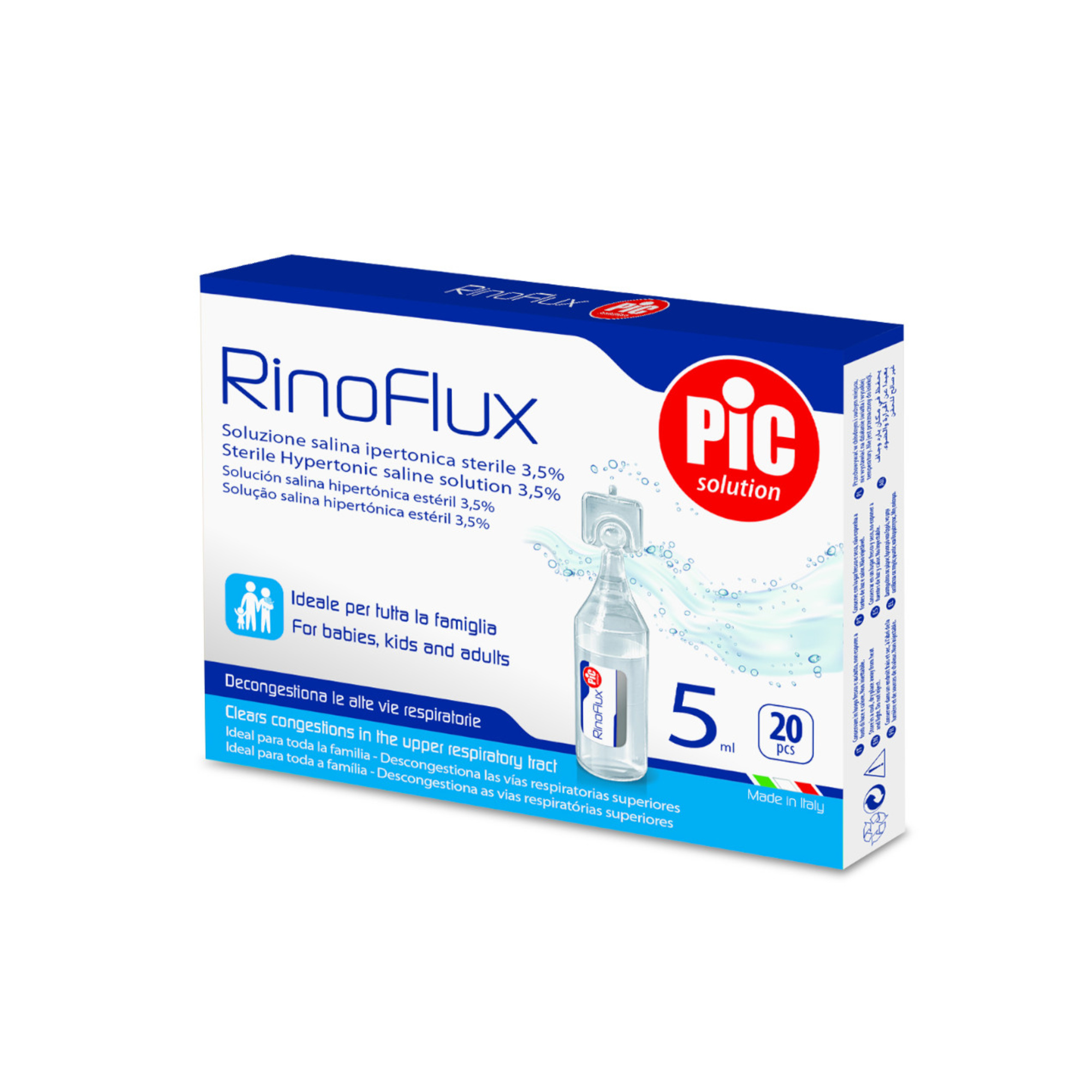 Pic Rinoflux soluzione nasale ipertonica 20 fiale 5 ml