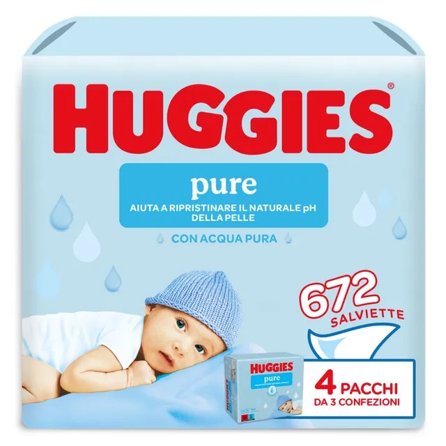 Huggies Pure salviette umidificate 672 pz senza profumo