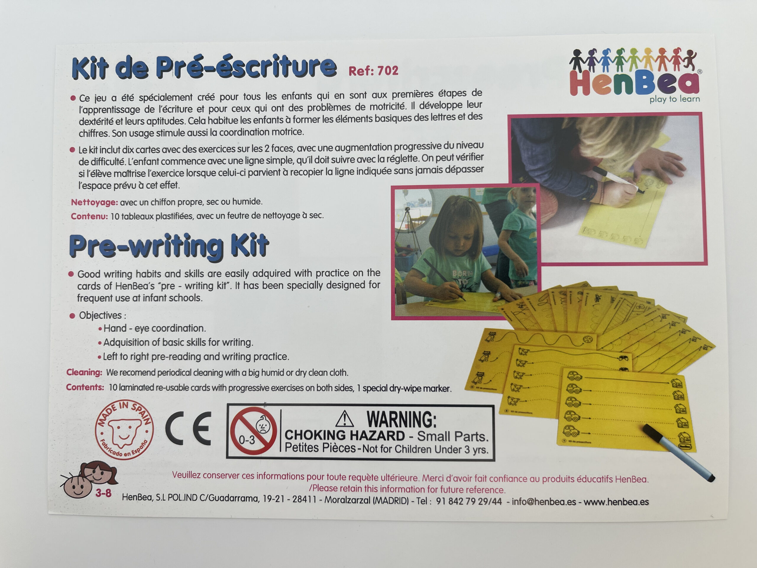 The Dida Kit Prescrittura 10 Schede Cancellabili Riutilizzabili