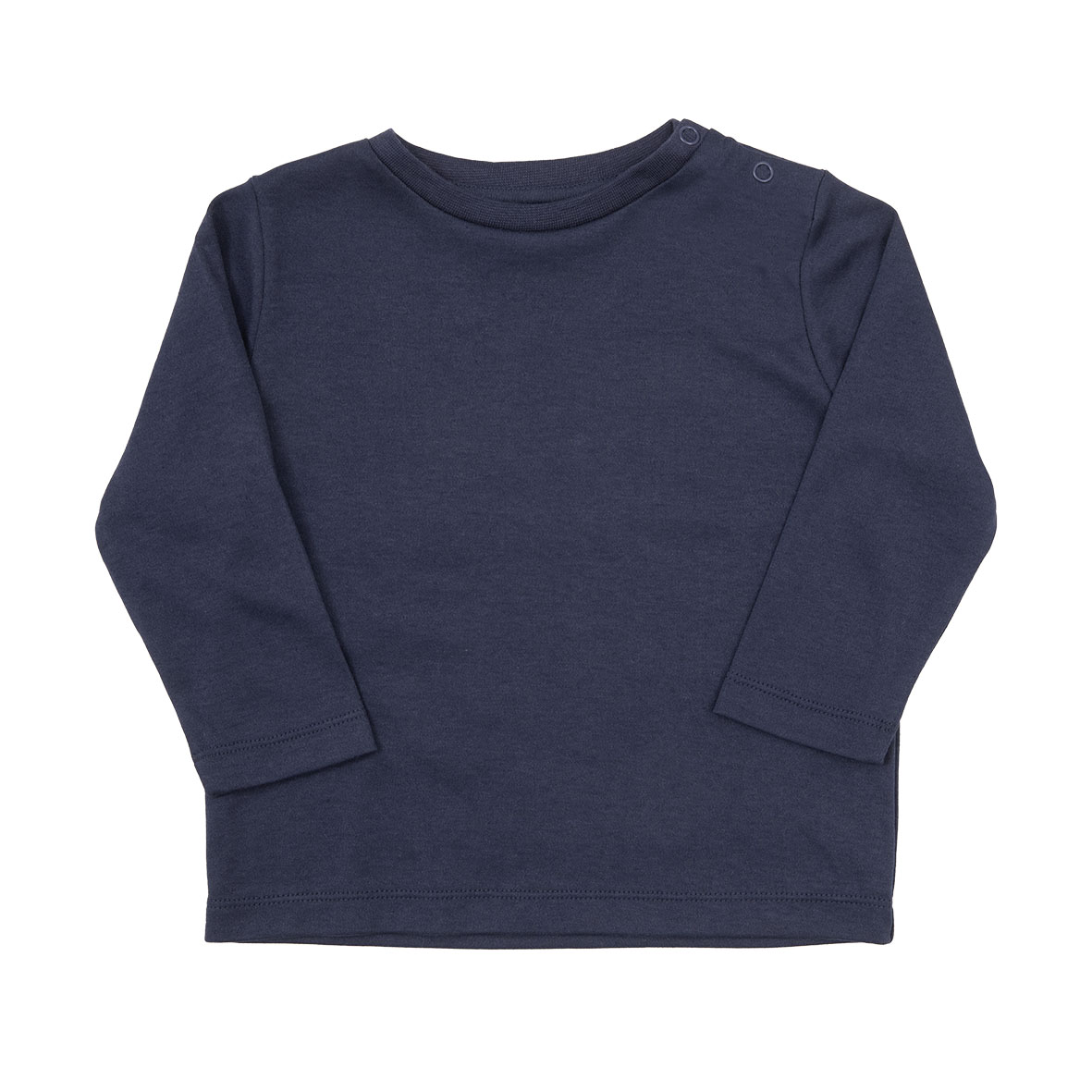 T-Shirt Bimbo Manica Lunga Blu Scuro Jersey