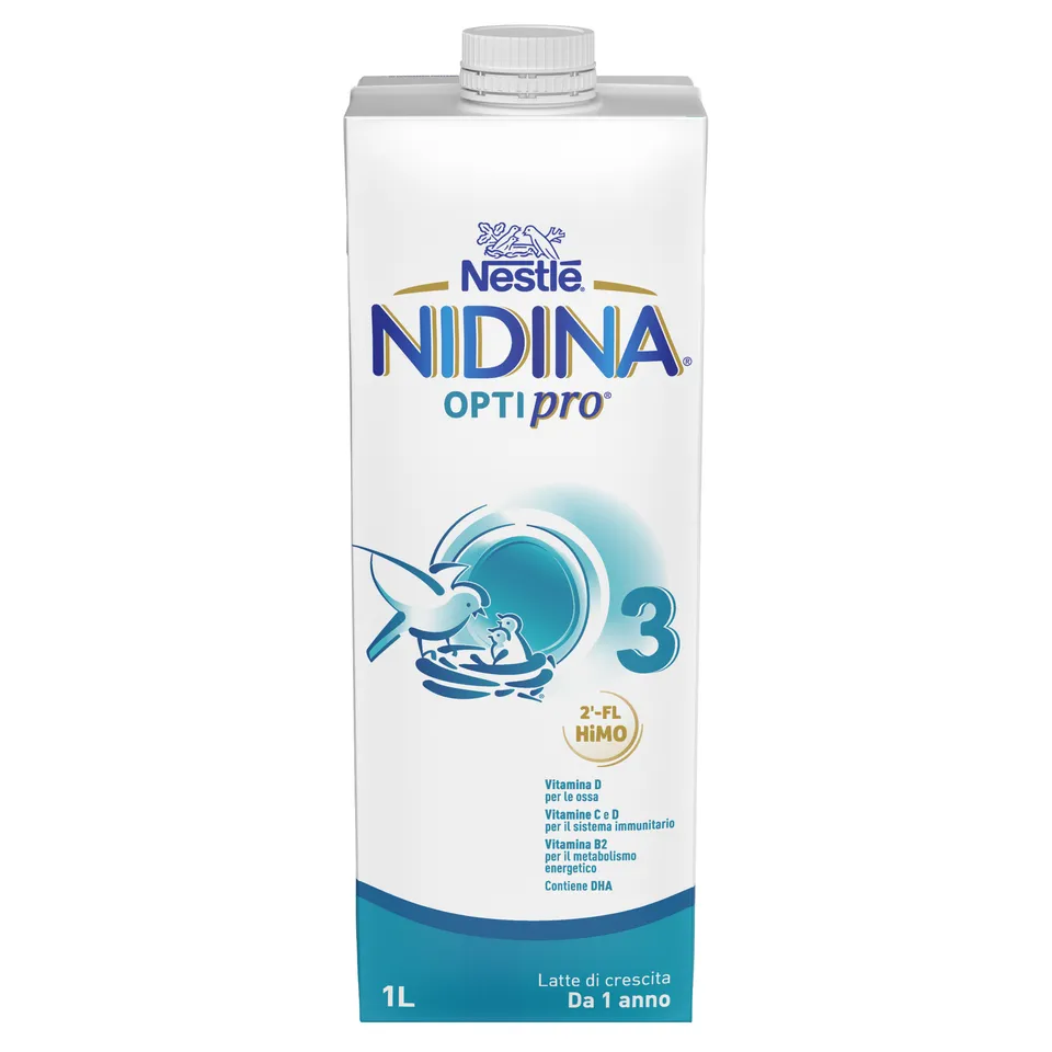 Nestlé Nidina Optipro 3 latte crescita liquido 1 L 12 mesi