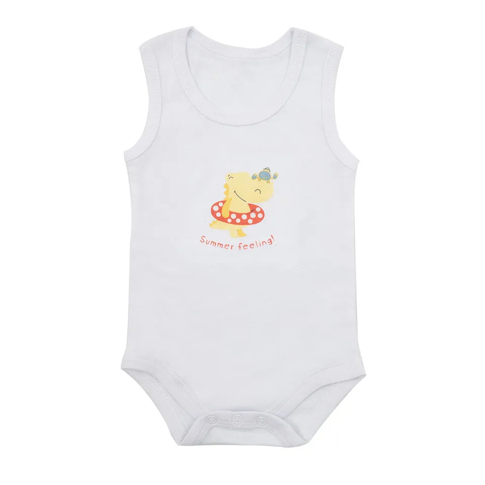 Toys Center Baby body bimbo canotta bianco stampa draghetto