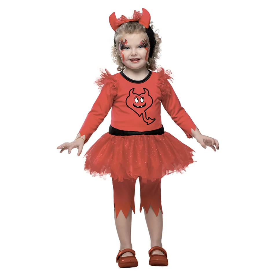 Diavoletta Baby costume halloween bimba con corna