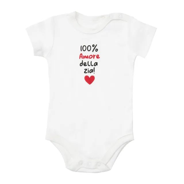 Toys Center Baby Body Mezza Manica Interlock Bianco Stampato