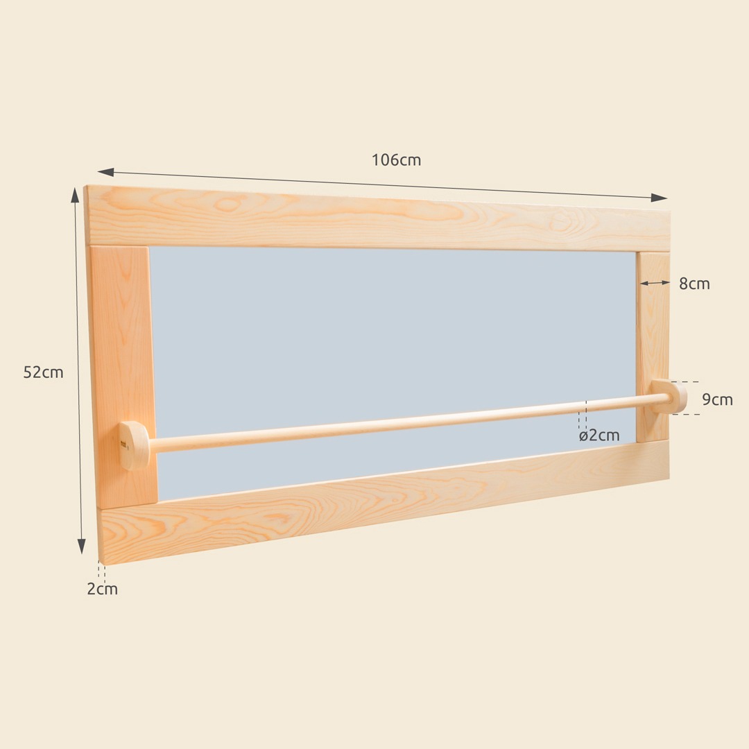 The Dida Specchio Montessori legno naturale grande