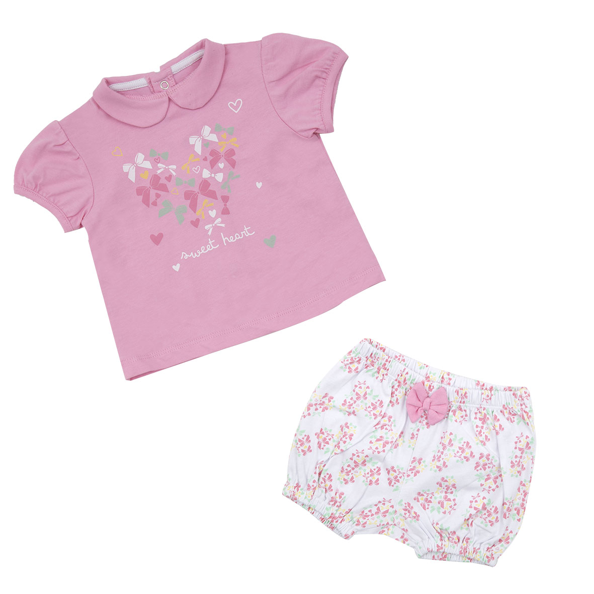 Toys Center Baby Set Maglietta Shorts Bimba Rosa Jersey