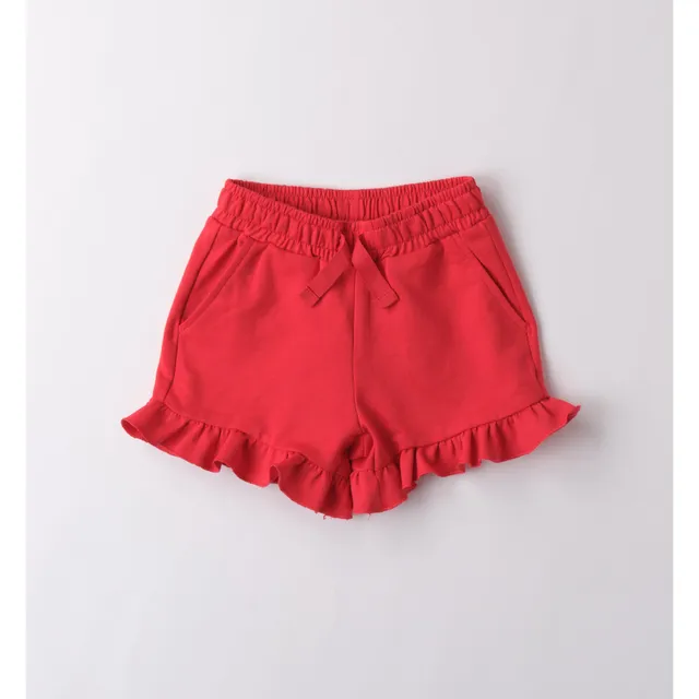 iDO Shorts Bimba Rossi in Cotone 9 Mesi-8 Anni