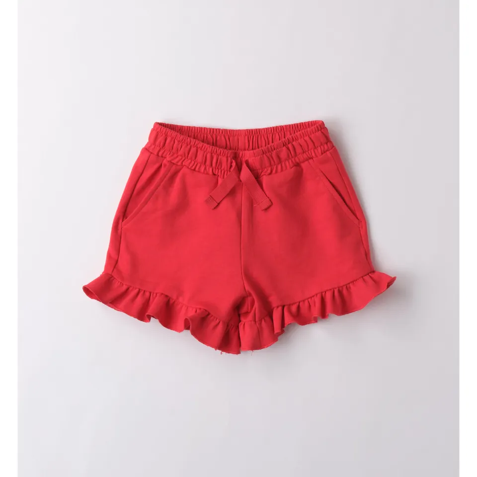iDO Shorts Bimba Rossi in Cotone 9 Mesi-8 Anni