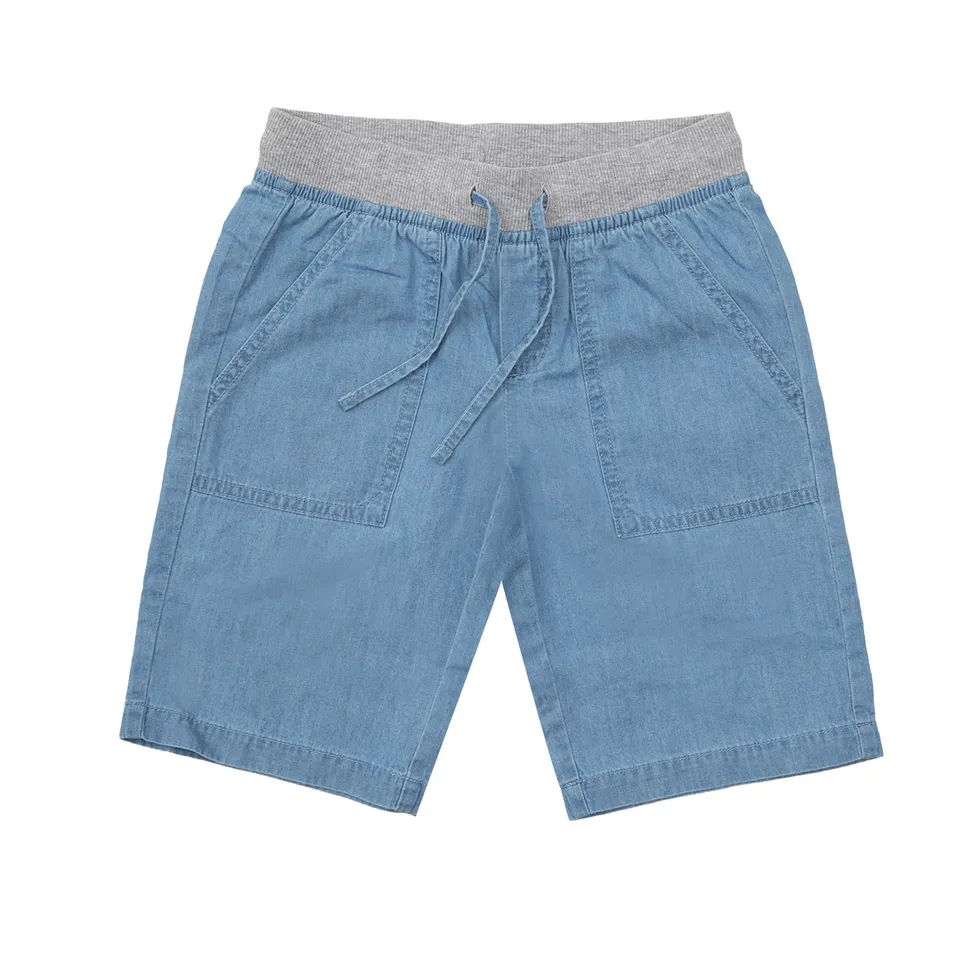 Bermuda bimbo denim chiaro tasche elastico regolabile