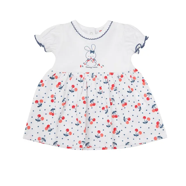 Toys Center Baby Ciliegie abito bimba jersey bianco