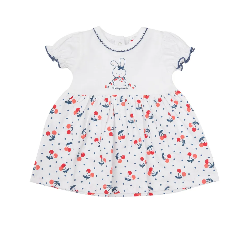 Toys Center Baby Ciliegie abito bimba jersey bianco