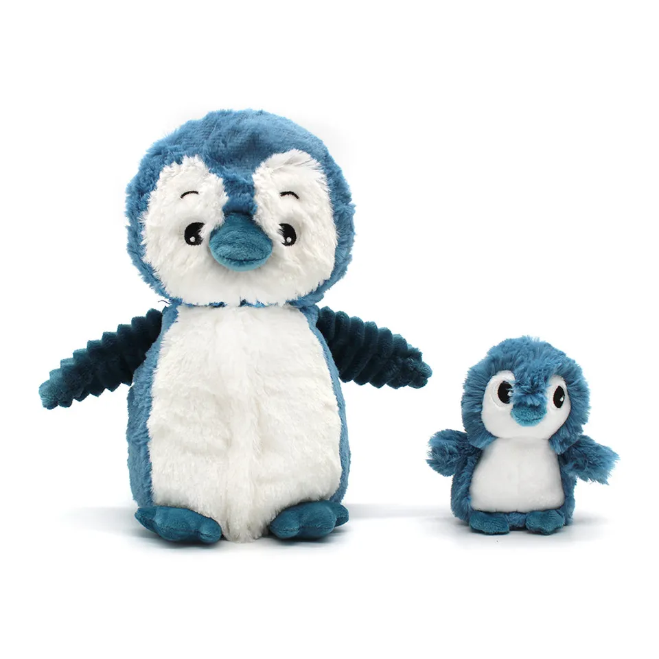 Les Déglingos Ptipotos Iglou peluche pinguino blu mamma bebè