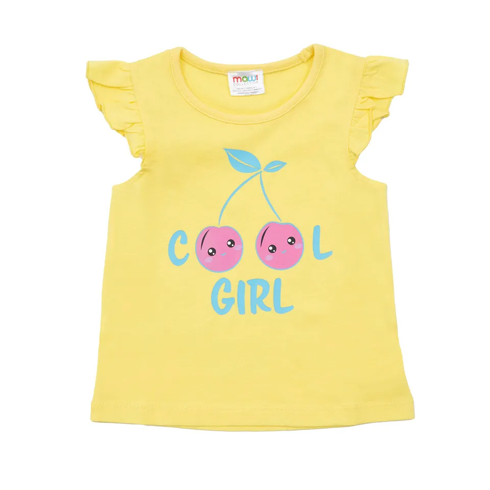 Toys Center Baby canotta bimba gialla jersey stampa frill