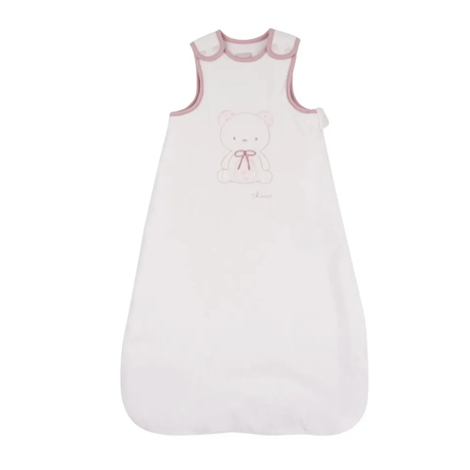 Chicco sacco nanna neonato orsetto bianco rosa cotone