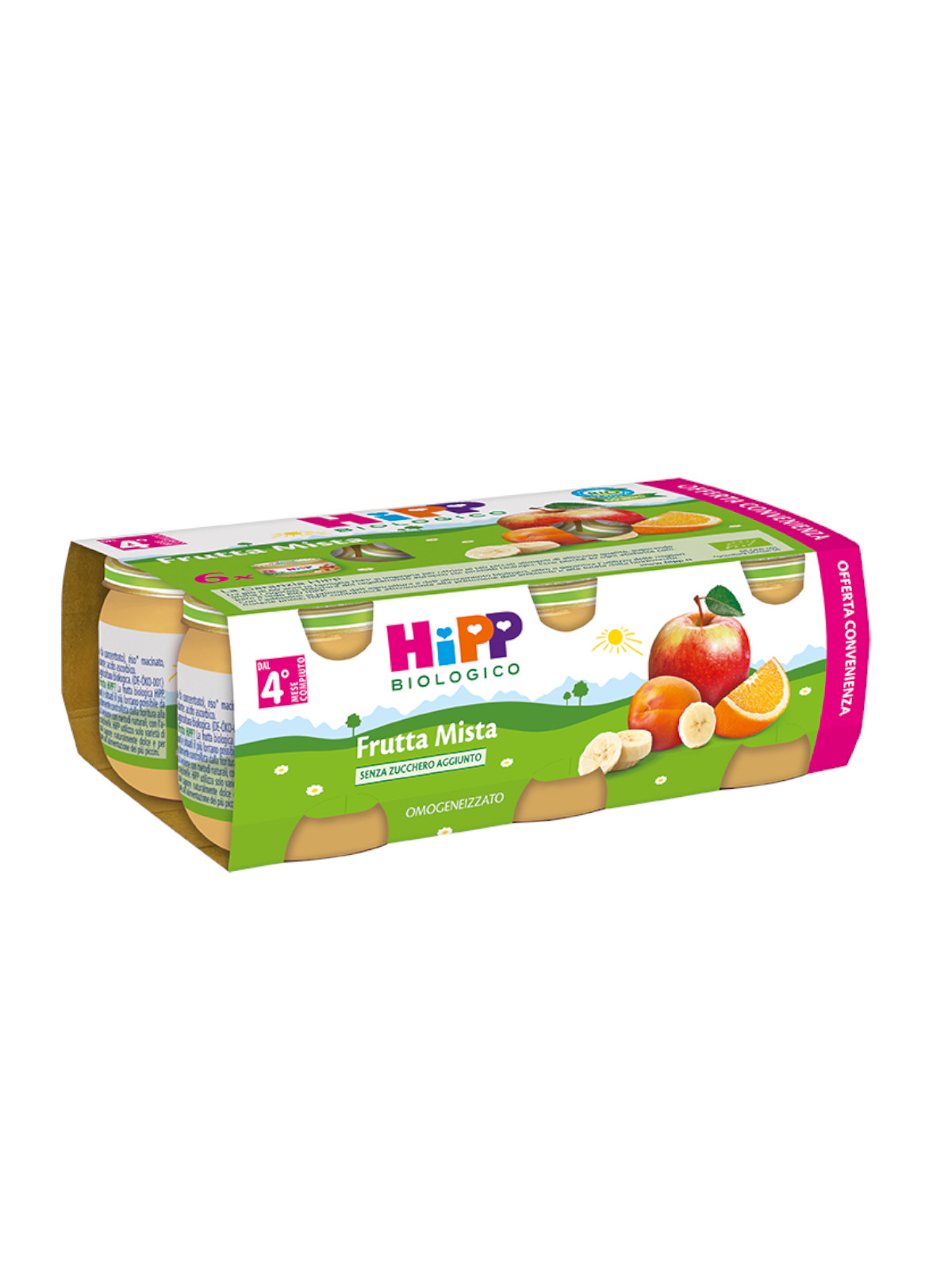 HiPP Omogeneizzato Frutta Mista Bio 6x80g dal 4 Mese