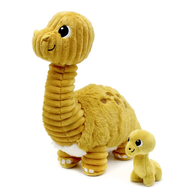 Les Deglingos Ptipotos Marcus Peluche Dinosauro Giallo Senape