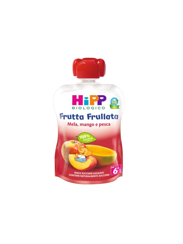 HiPP Frutta Frullata Mela Mango Pesca 90 g Bio 6 Mesi