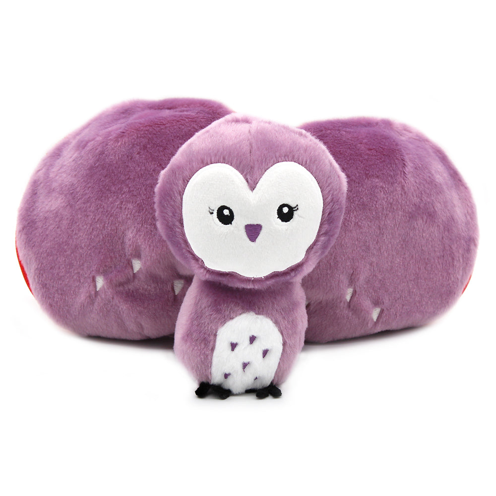 Les Deglingos Flipetz Violet peluche gufo fragola 22 cm